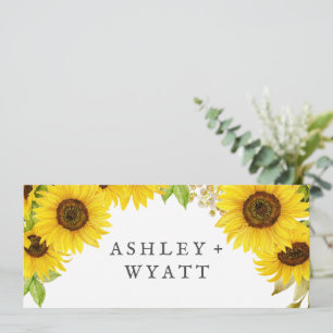 Country Sunflower Names Seating Chart Header