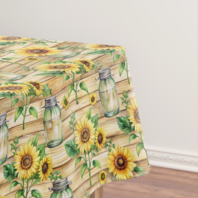 Country Sunflower Tablecloth (In Situ)