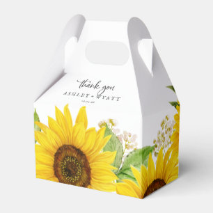 Country Sunflower Thank You Favour Box