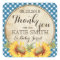 Country Sunflowers and Gingham Check Thank You