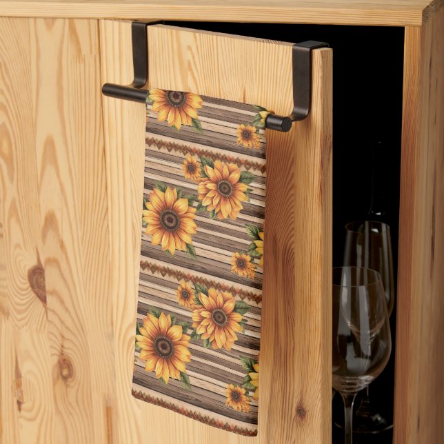 Country Sunflowers Kitchen Towel (Thirds Fold)