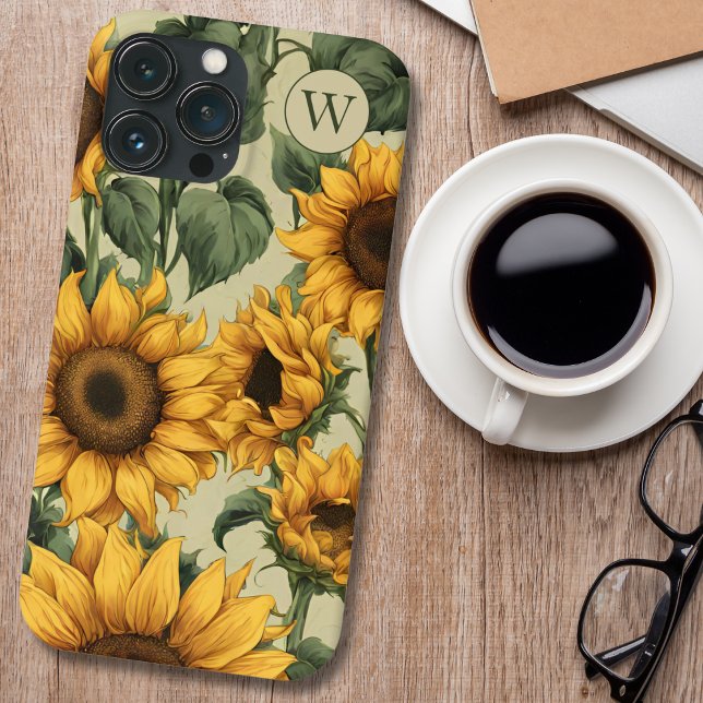 Country Sunflowers Monogram  Case-Mate iPhone Case (Creator Uploaded)