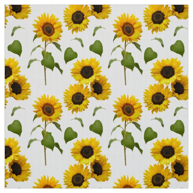 Country Sunflowers Pattern Fabric (Swatch)