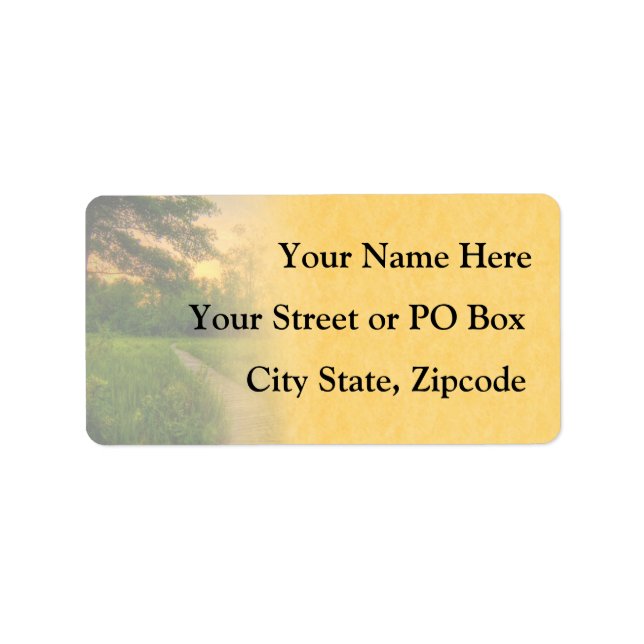 Country Sunset Wedding Label (Front)