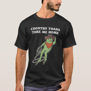Country Toads Take Me Home Cowboy Frog Funny Weste T-Shirt