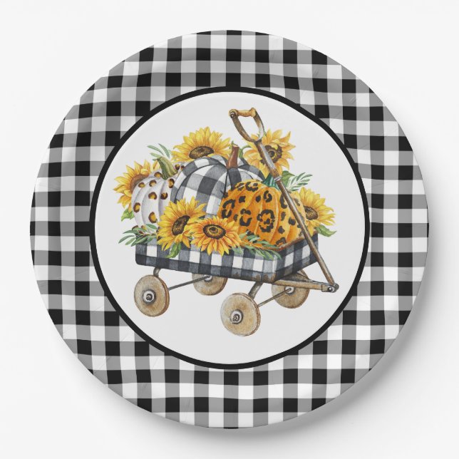 Country Toy Wagon Paper Plate (Front)