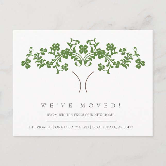 Country Tree New Home Moving Announcement Postcard (Front)