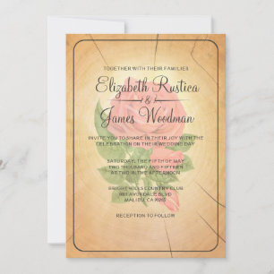 Country Tree Rings Wedding Invitations