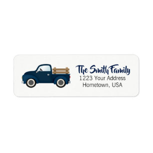 Country Truck Return Address Label