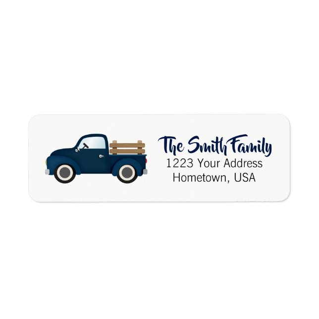 Country Truck Return Address Label (Front)