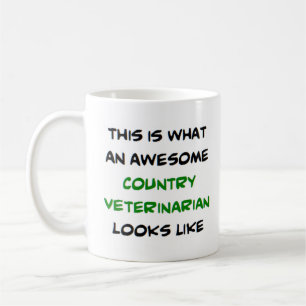 country veterinarian, awesome coffee mug