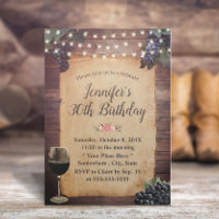 Country Vineyard String Lights Wine Birthday Party