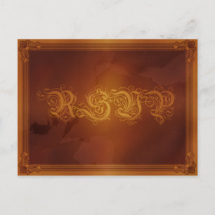 Country Vintage Rich Brown RSVP Postcard