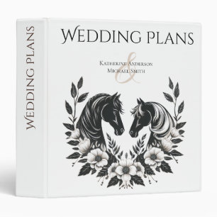 Country Wedding-Horses and Flowers Wedding Plans Binder