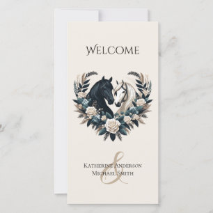 Country Wedding-Horses in Love-Wedding Program