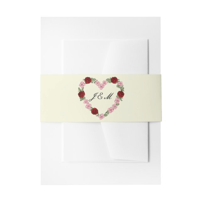 country wedding invitation belly band (Front Example)