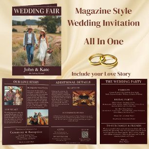 Country Wedding Magazine Cover Invitation