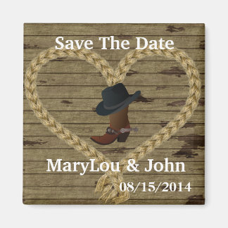 Country WEDDING Save The DATE Magnet