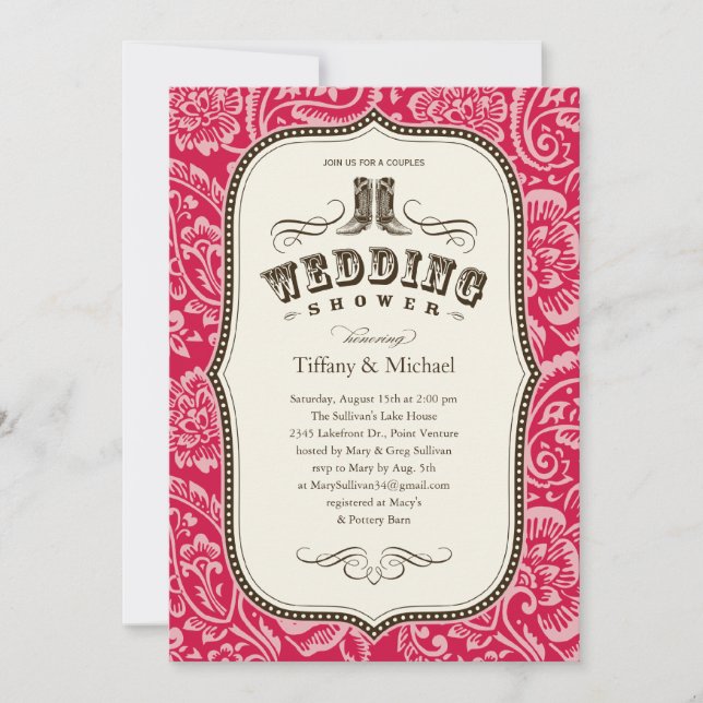 Country Wedding Shower Invitations (Front)