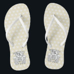 Country Wedding Tractor Flip Flop Footwear<br><div class="desc">A pair of tractor country farm themed wedding fun flip flops.</div>