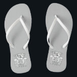 Country Wedding Tractor Flip Flop Footwear<br><div class="desc">A pair of tractor country farm themed wedding fun flip flops.</div>