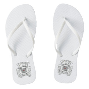 Country Wedding Tractor Flip Flop Footwear