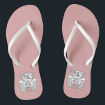 Country Wedding Tractor Flip Flop Footwear<br><div class="desc">A pair of tractor country farm themed wedding fun flip flops.</div>