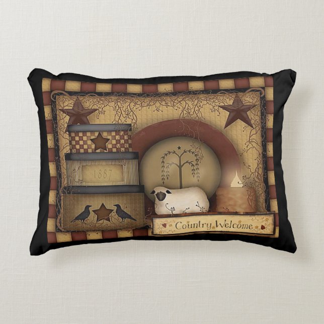 Country Welcome ACCENT PILLOW 16X12 (Front)