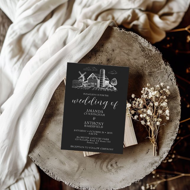 Country Western Barn Wedding Invitation (Creator Uploaded)