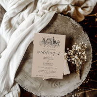 Country Western Barn Wedding Invitation