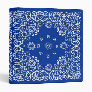 Country Western Blue Bandana Binder Notebook
