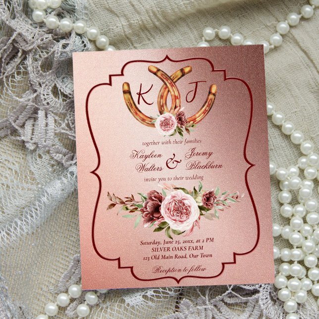 Country western boho rustic wedding budget invite (Creator Uploaded)