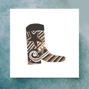 Country Western Boot Card