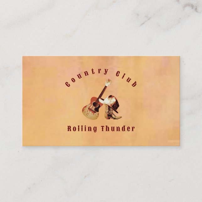 Country Western Business Card (Front)