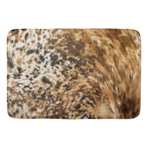 Country Western Chic Swirl Cow Hide Prints Bath Mat