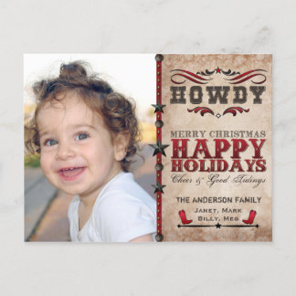 Country Western Christmas Photo Cards