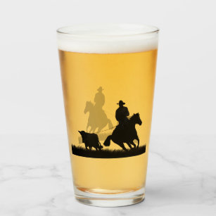 Country Western Cowboy Beer or Water Glass