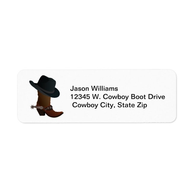 Country Western Cowboy Boot Hat Spurs Personalized (Front)