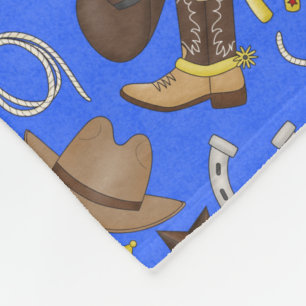 Country Western Cowboy fleece blanket