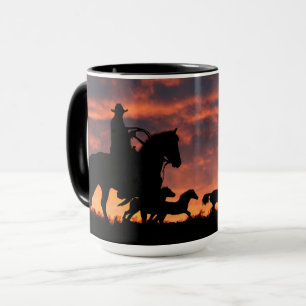 Country Western Cowboy Roundup Mug