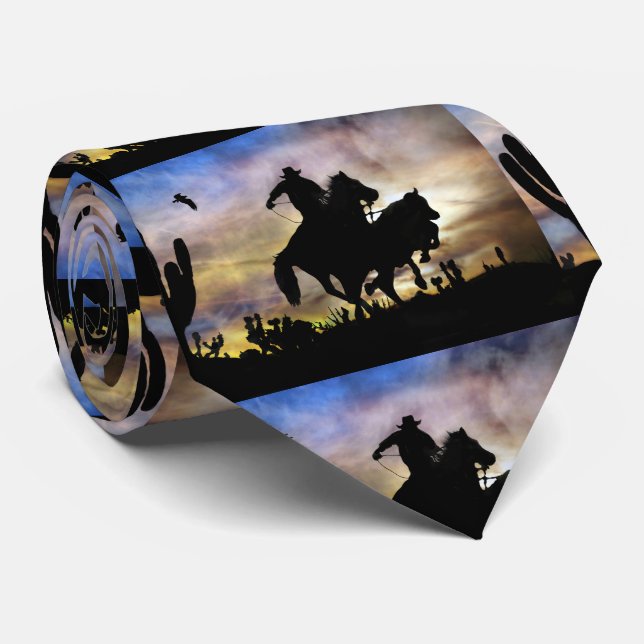 Country Western Cowboy Steer Roping Tie (Rolled)