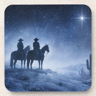 Country Western Cowboys Southwestern Chritmas Coaster
