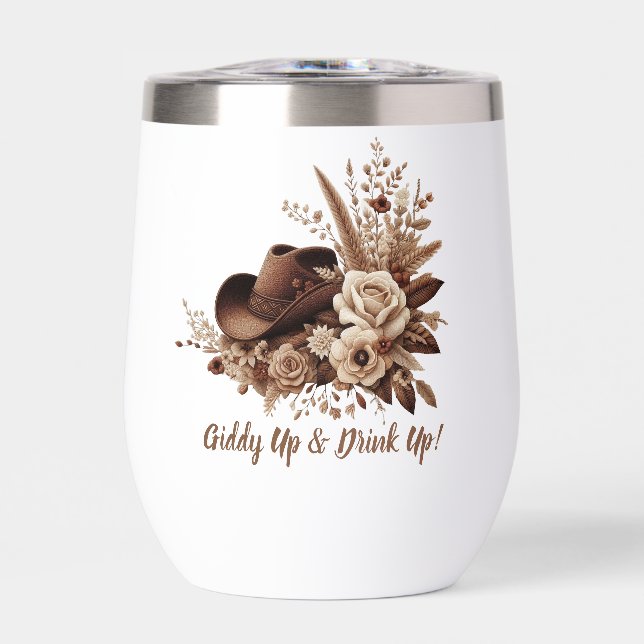 Country Western Cowgirl Hat with Flowers (Front)