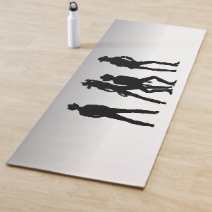 Country Western Fun Black and  White Yoga Mat