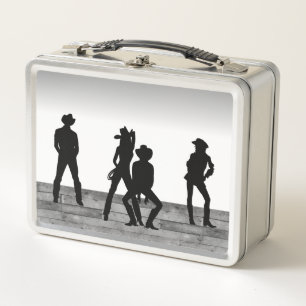 Country Western Fun Metal Lunch Box
