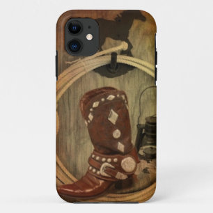 country western horse cowboy boot Lasso Rope iPhone 11 Case