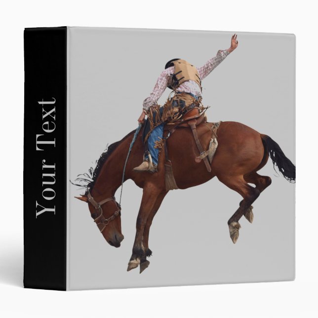 Country Western horseback Riding Rodeo Cowboy Binder (Front/Spine)