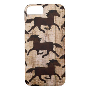 Country Western Horses Barn Wood iPhone 7 Case