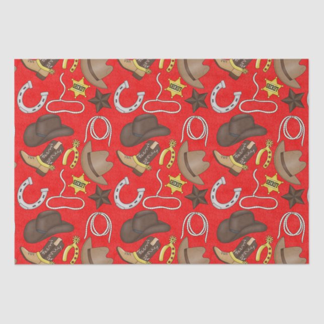 Country Western pattern tissue paper (Front)
