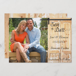 Country Western Photo Save the Date Invitation